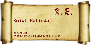 Knipl Relinda névjegykártya